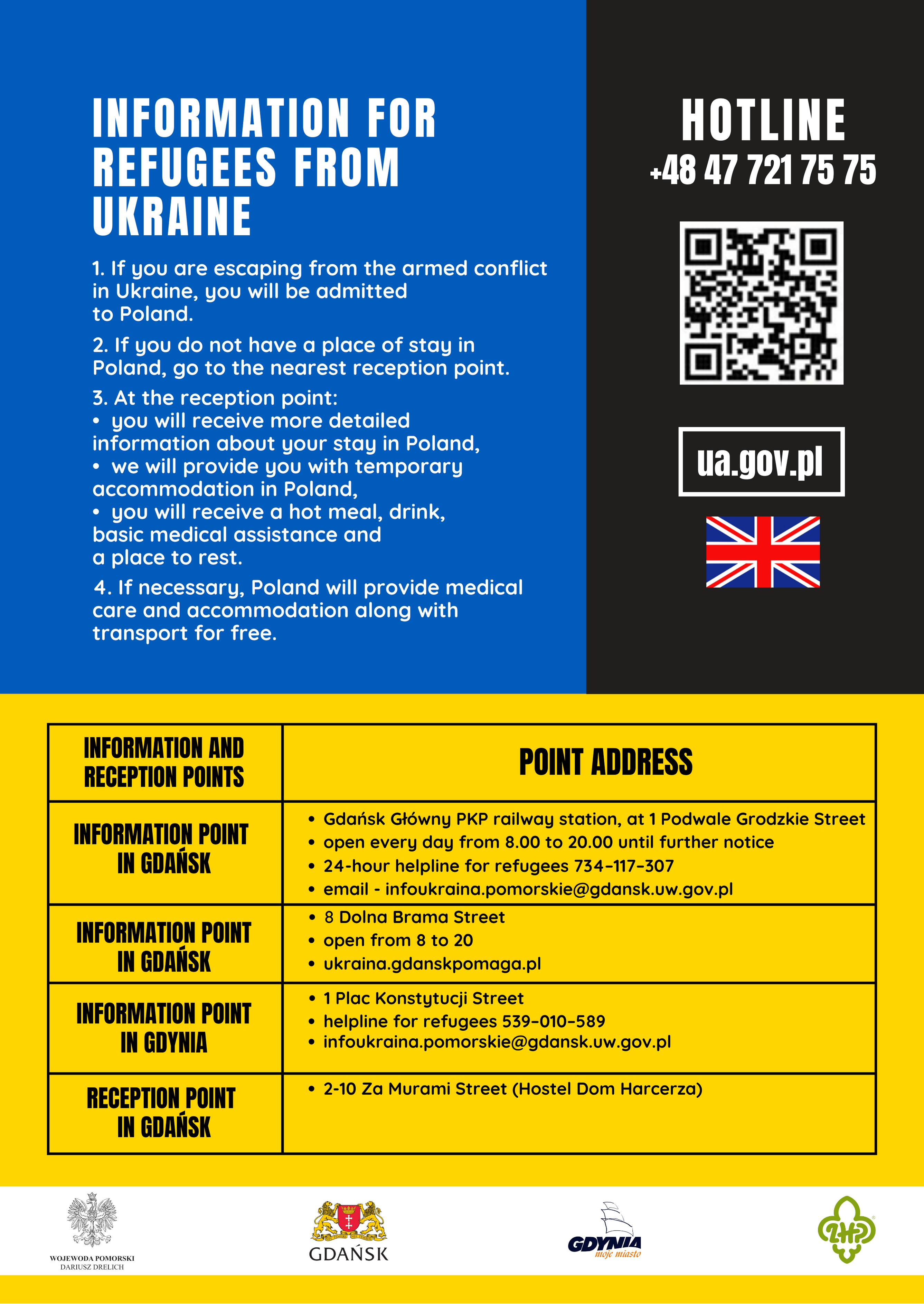 punkty recepcyjne info eng